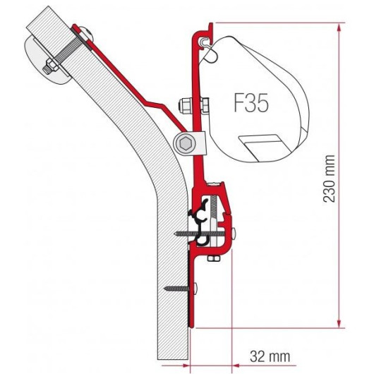 Fiamma Kit F Pro Eriba Touring Pour Fixation De Store