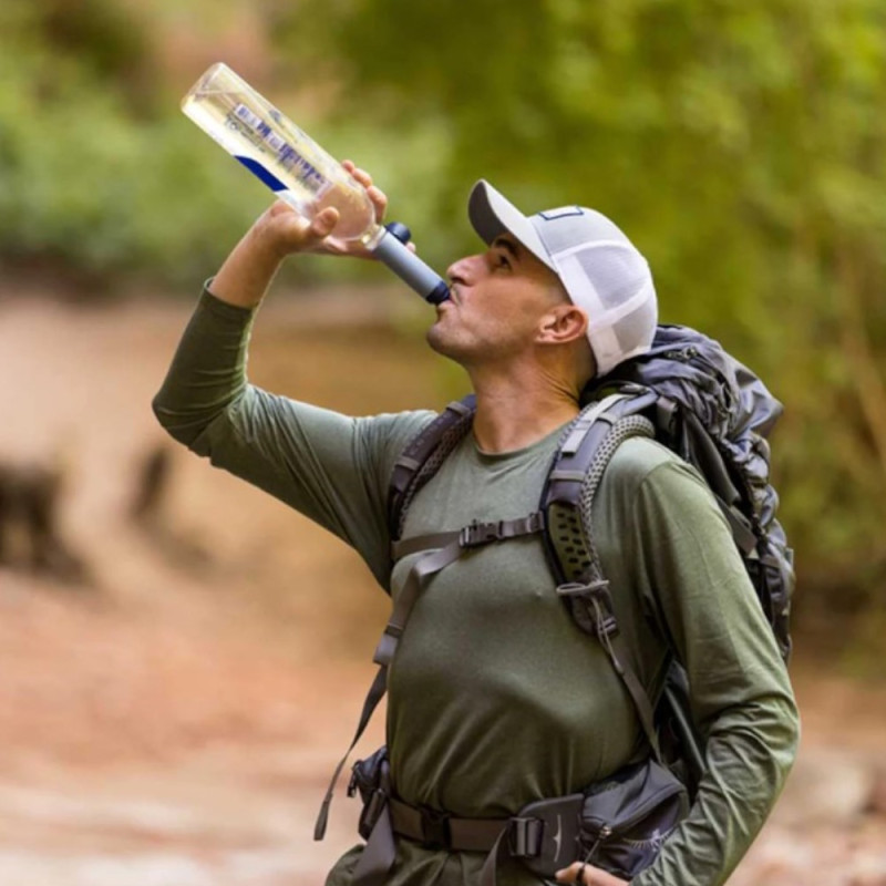 Paille Peak Serie SOLO LIFESTRAW Mountain Blue Purificateur D Eau