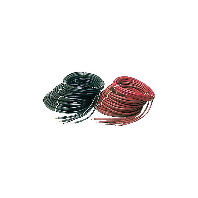 câble électrique batterie souple 10 mm2 rouge et noir 2X6 mètres