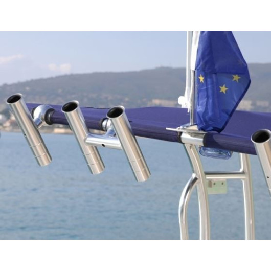 Porte-Canne Double avec support stabilisateur latéral Gibi Marine