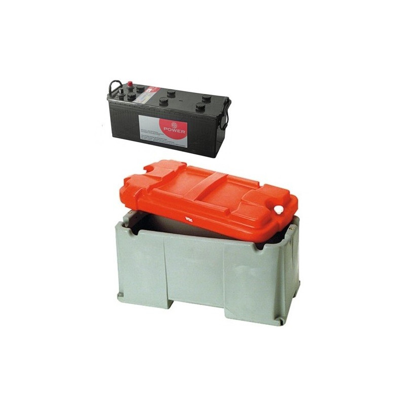 Bac à batterie grande capacité 2 batteries - 120 à 200 A - 520 x 585 x 320  mm