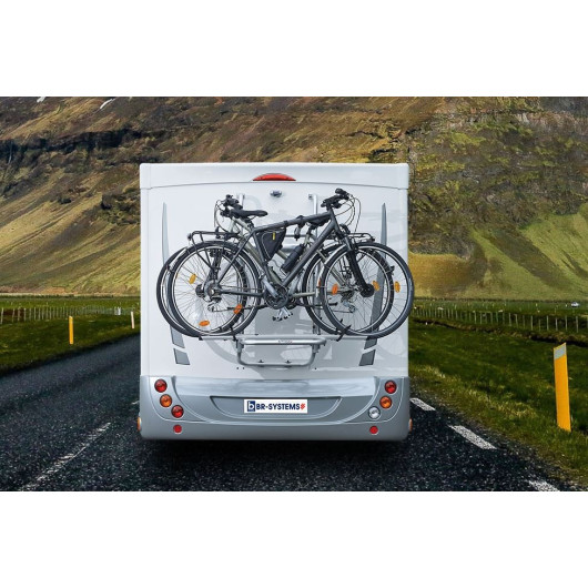 Bâche de protection vélos sur porte-vélos - camping-car
