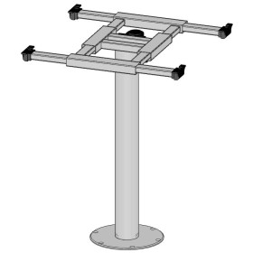 Pied de table télescopique 355-730 mm ILSE - aménagement camping-car &  fourgon - H2R Equipements