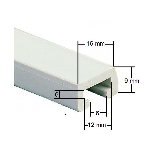 Kit 25 glisseurs de rail de rideau nylon 15 mm - pour rail en I