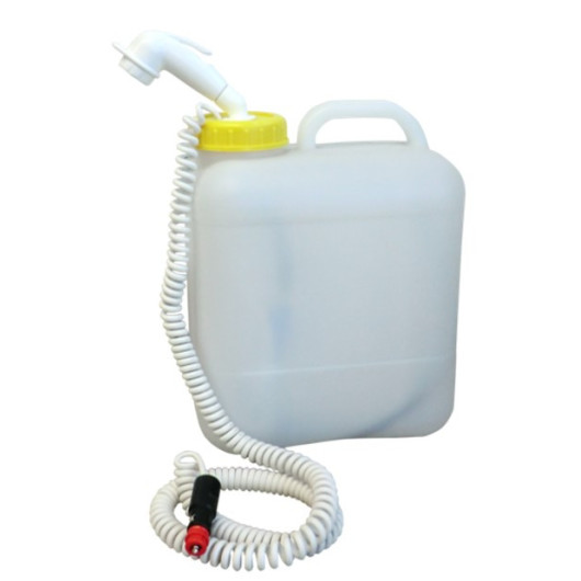 Kit de mise en eau 12V sur allume-cigare pour jerrican d'eau DIN 96  (pompe-douchette-tuyau)