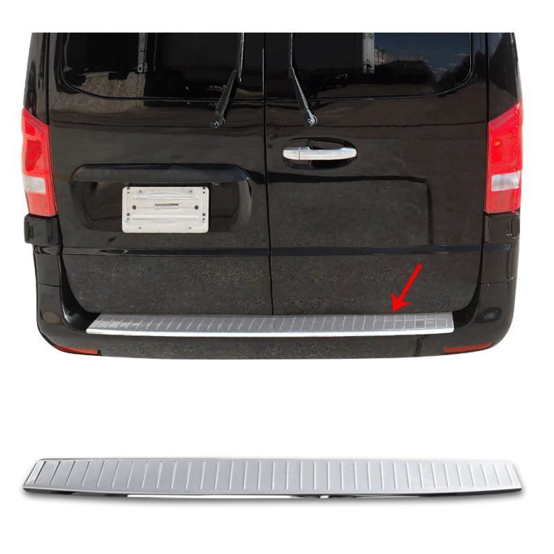 Protection de pare-chocs arrière inoxydable pour VW Crafter depuis 2017