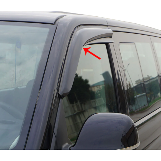 Déflecteurs d'air fumés CLIMAIR sur vitres avant pour VW Transporter T5 -  par 2 climairT5 - KA12520 