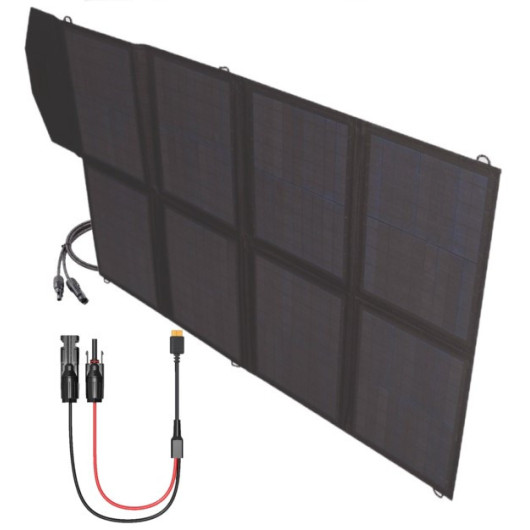 Kit Panneau Solaire Pliable 130W + MPPT 75/10 SmartSolar + Kit Câble solaire  (2 x 5 mètres) + MC4