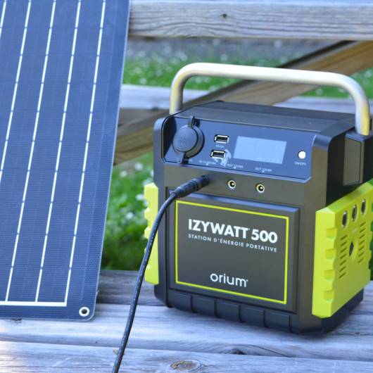 Orium - Pack Station d'énergie portative IZZYWATT 288 et panneau solaire  semi-rigide 50W