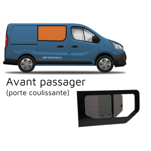 Baie et fenêtre latérale fixe avant droit pour Renault Trafic