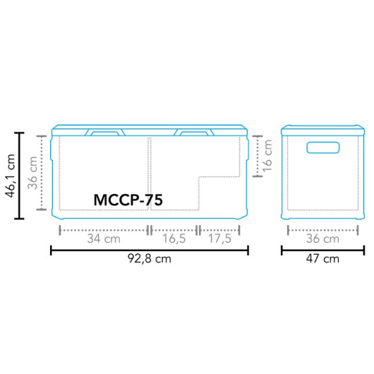 Glacière portable à compression MCCP-75 AC/DC Dual Zone